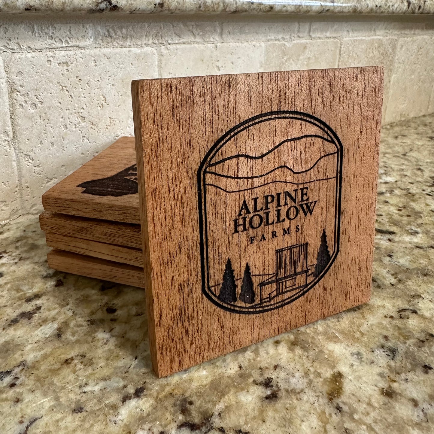 Hardwood Coasters (Set of 4)
